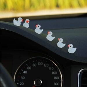 6pcs Luminous Duck Design Car Ornament